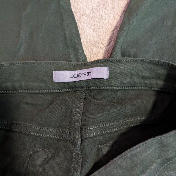 Joe's high rise coated skinny jeans in Olive green - Picture 3 of 4